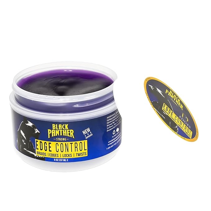 DIAMOND EGDES BLACK PANTHER STRONG Styling Gel. Great for Curly Hair, 8 Ounce