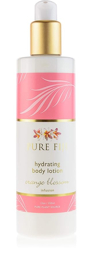 PURE FIJI Body Lotion Hydrating - Moisturizing Lotion for Dry Skin with Coconut Milk and Vitamin E, Organic Body Lotion For Women and Men, Orange Blossom Scent, 12 oz