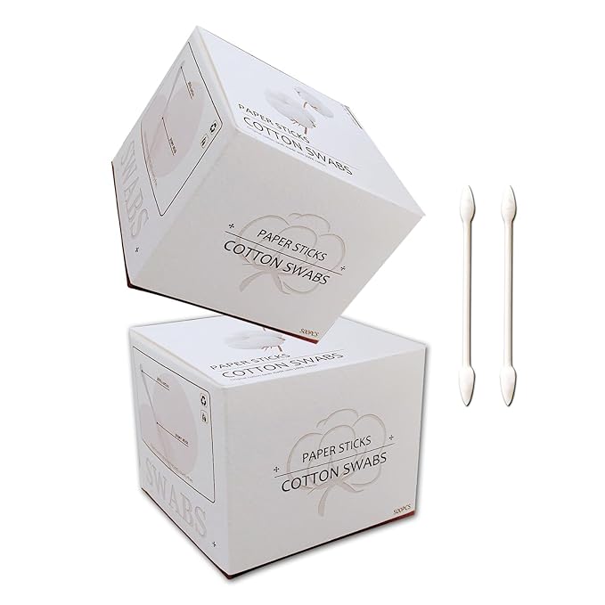 1000 Pieces Precision Tips,Double Pointed Cotton Swabs with Paper Stick for Makeup & Cleaning