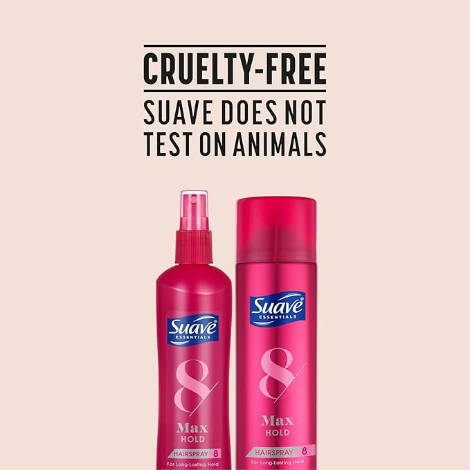 Suave+ Hairspray, Max Hold Bundle – Unscented Hairspray + Scented Non-Aerosol Hair Spray, 11 Oz Ea (2 Piece Set)