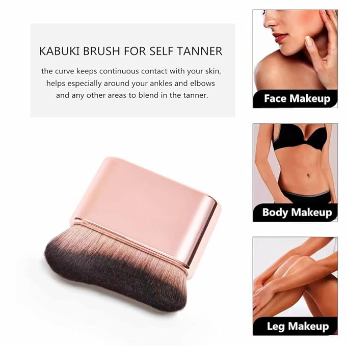 Self Tanner Brush - Large Body Makeup Brush for Self Tanner, Kabuki Blend Applicator for Body Coverage Perfector Foundation Makeup Tanning Lotion, Fake Tan, Tanning Mousse, Sunless Tan