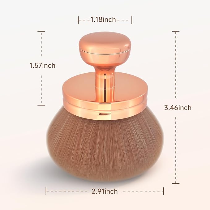 Extra Large Body Make Up Brush Self Tanning for Face, 3 Inch Width Self Tanning Blend Brush for Legs, Soft Synthetic Bronze Blend Ensures Flawless Foundation Litchigonzhu