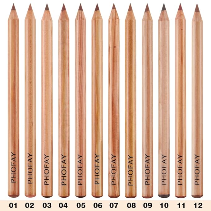 12-Piece Lip Liner Set -Pro-Grade Precision, Skin-Loving Formula, Versatile Shades, Long-Wearing & Travel-Friendly (12 COLORS)
