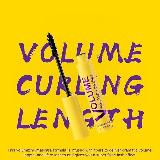 Bubble Mascara - Smudge-Proof, Volume and Length Formula for Bold, Lengthening and Curling, Natural, Thick, Long Lasting Waterproof and Sweatproof, Can Be Layered to Boost Curl (2PCS)