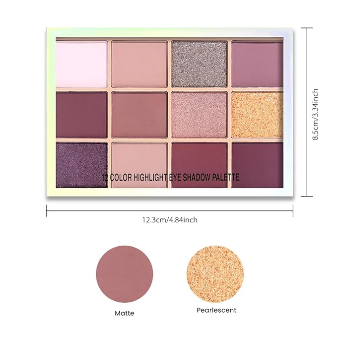 SUAKE Neutral Smokey Eye Shadow Palette,Nude Mauve Rose Gold Cream Eyeshadow Palette,Make Up Pallets for Women, Highly Pigmented Long Lasting Naturing-Looking,Blendable,Vegan