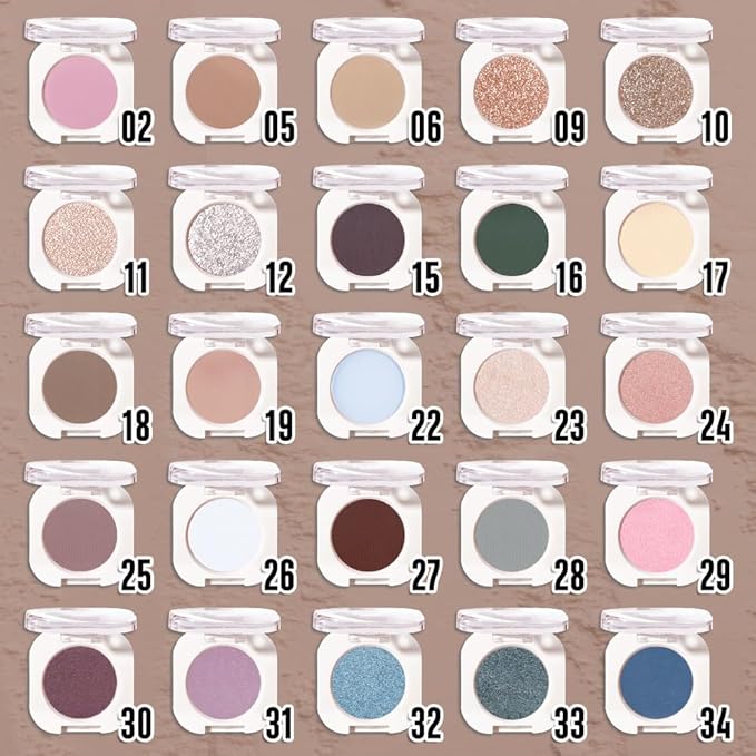 Single Matte Eye Shadow Palette Makeup, Light Cocoa Matte Eyeshadow for Women, Monochrome Eye Shadow Makeup, Pigmented Waterproof Sombras Para Ojos, Vegan, Talc, Paraben & Cruelty Free, 18