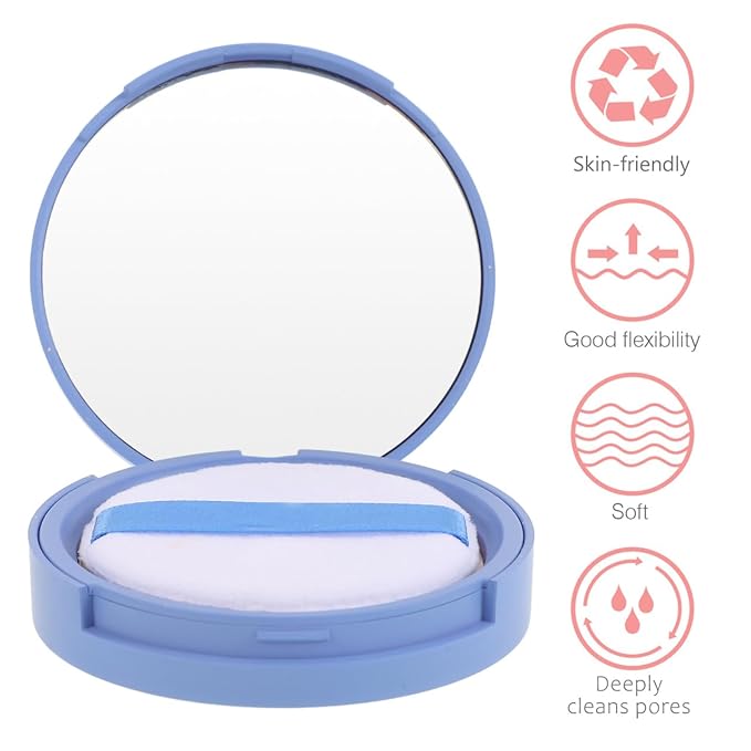 Matte Pressed Foundation Powder Compact - Waterproof Dry and Wet Powder Cake for Natural Coverage Oil Control Touch up Makeup Lightweight Face Compact for All-Day Wear