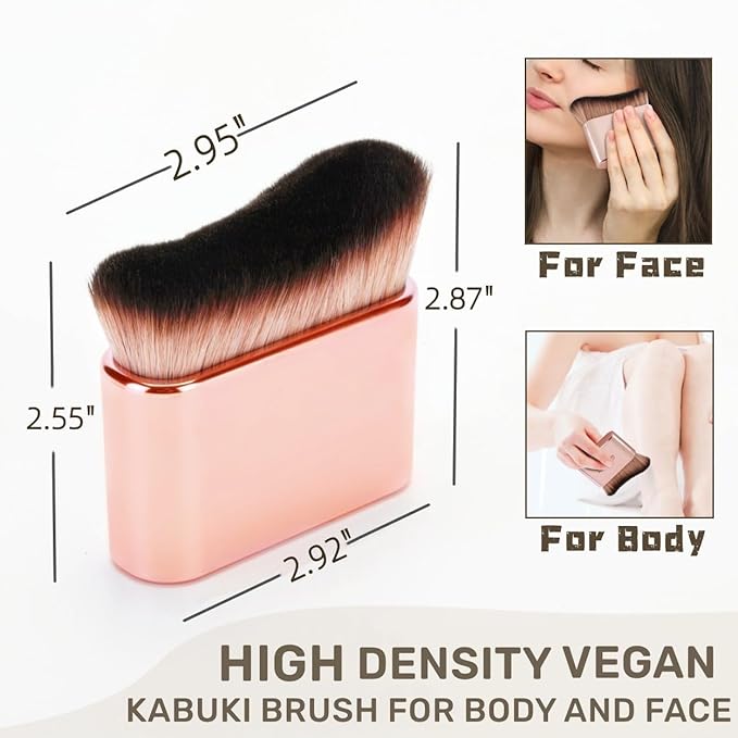 Self Tanner Brush - Large Body Makeup Brush for Self Tanner, Kabuki Blend Applicator for Body Coverage Perfector Foundation Makeup Tanning Lotion, Fake Tan, Tanning Mousse, Sunless Tan