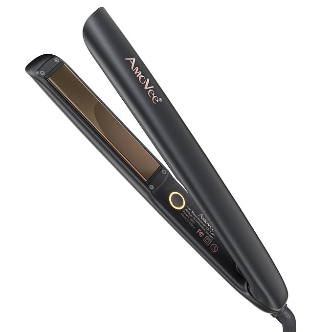 2 in1 Hair Straightener and Curler,15s Fast Heating Ceramic Flat Iron,Dual Voltage Hair Iron for Silky Smooth Hair,Suitable for All Hair Types