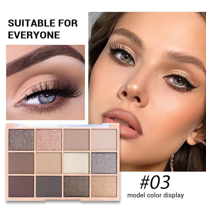 SUAKE Neutral Smokey Eye Shadow Palette,Nude Silver Gray Black Cream Eyeshadow Palette,Make Up Pallets for Women, Highly Pigmented Long Lasting Naturing-Looking