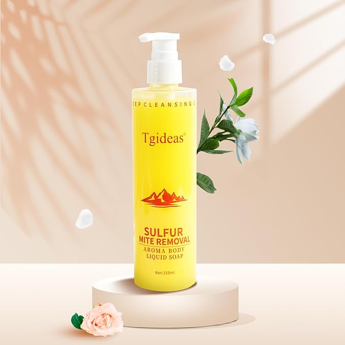 Sulfur Soap Body Wash Shampoo - Deep Cleansing for Balancing Skin - Gentle Daily Care for Body and Scalp - 500ml for Men and Women
