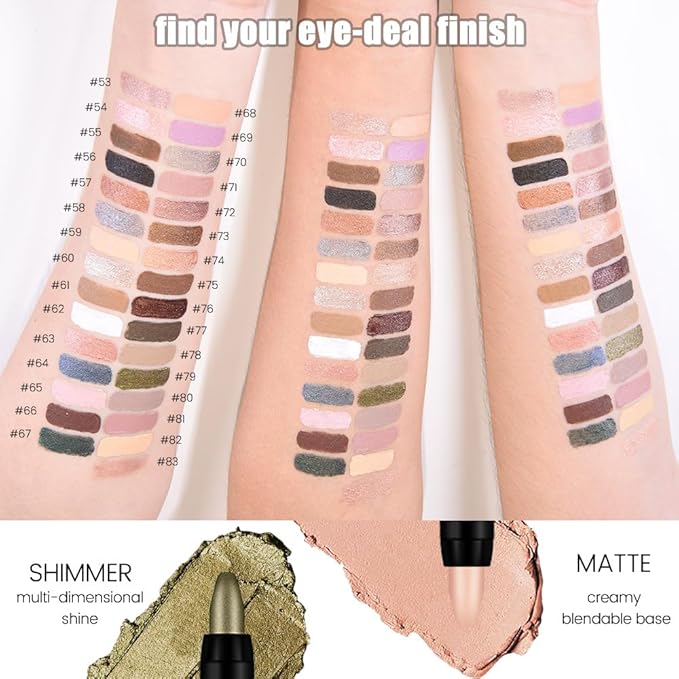 Kaely Cream Eye Shadow Sticks, Mocha Reddish Matte Eyeliner Pencil Eyeshadow Palette Makeup, Eye Highlighter Brightener Stick for Older Women Waterproof Pigmented, sombras para ojos, New-66