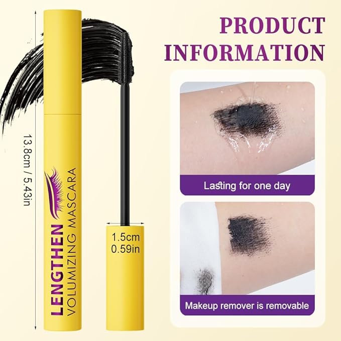 Bubble Mascara, 2026 Upgrade Volumizing Mascara, Waterproof Brown Mascaras for Sensitive Eyes, Clump-Free Lash Enhancer for Daily Use, Long Lash Mascaras for Women (1pcs-brown)