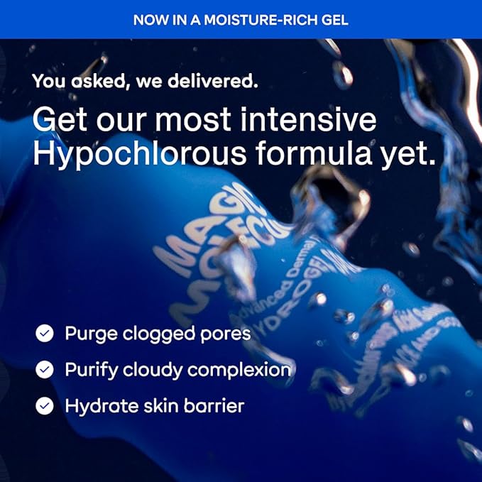 Magic Molecule Dermal Repair Hydrogel Spray with Pure Hypochlorous Acid, Intensive Skin-Smoothing Formula for All Skin Types (3.4 oz) (pack of 2)