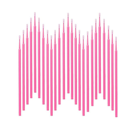 2100PCS Microswabs for Eyelash Extensions，Micro Applicators Brush for Cleaning and Applying Make-up Pink (Head Diameter: 2.0mm)