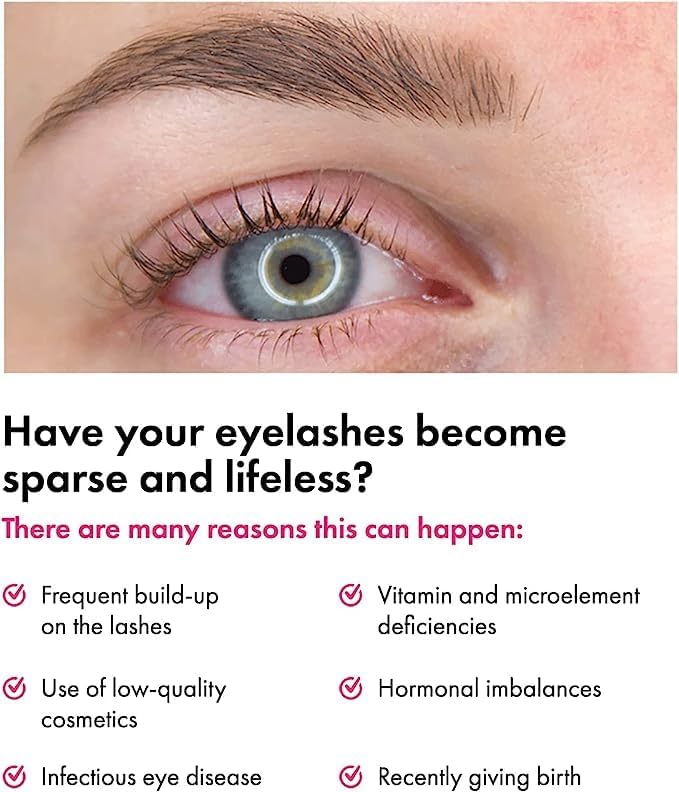 Eyelash Growth Serum - Innovative Formula for Longer, Thicker, Fuller Brows & Lashes - Natural, Cruelty-Free & Hypoallergenic - 0,05 Fl Oz(1,5 ml)