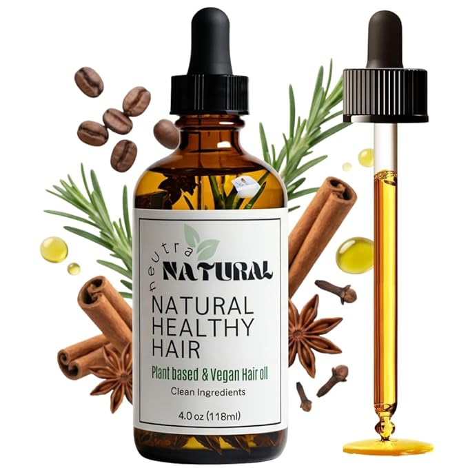 Scalp Oil, Hair serum,Botanical Blend Rosemary Hair Growth Oil with Castor Oil and Vitamin E for Thicker-Looking Hair, Plant-Based, Vegan