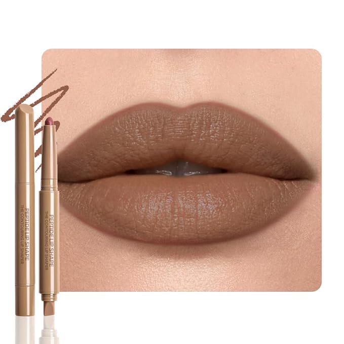 Plump Matte Crayon Lip Liner Pencil, Espresso Martini Lip Liners Lipstick, Long-Lasting Waterproof Creamy Formula, With Silicone Smudger for Define Contours & Sculpting Lip, 0.75g/0.026oz