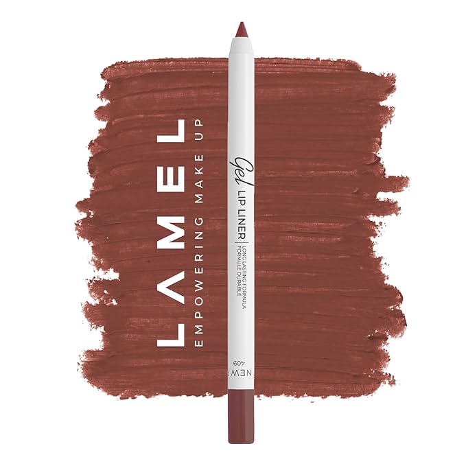 Matte Gel Lip Liner Pencil | Weightless & CreamyTexture - Sharpenable - Longwear & Waterproof - High Pigmented & Flawless Finish - Cruelty-free & Paraben-Free,- 409, 1,7g/0.05oz