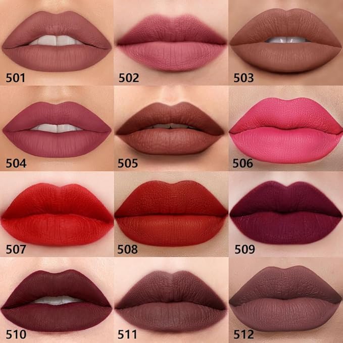 Wine Red Matte Lipstick Pencil for Women Lip Liner and Lip Stain, Long Lasting Waterproof labiales mate 24 horas, originales pintalabios permanente 24 horas with Sharpener Easy to Apply Shade 508