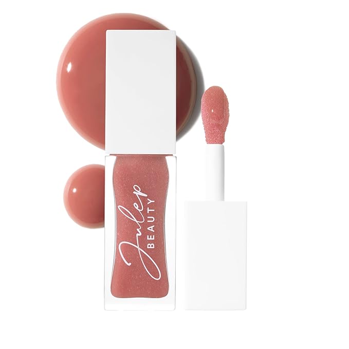 Julep So Plush Glossy Lip Oil, Hydrating Lip Treatment, Sheer Color & High-Shine Finish, Infused With Jojoba Oils, Apricot and Avocado, Vegan & Cruelty-free, Soft Mauve