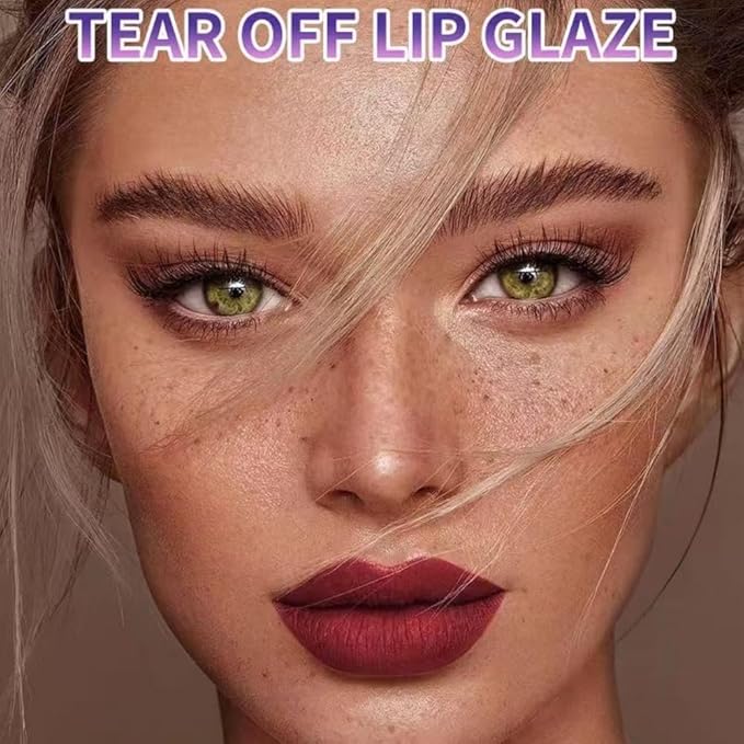 Peel-Off Lip Liner Stain Set | 2 Color Long-Lasting Waterproof Lip Tint, Transfer-Proof Matte Highly Pigmented Color Lip Gloss Longwear Pigmented (FIRST KISS/LOVELY, Set2)
