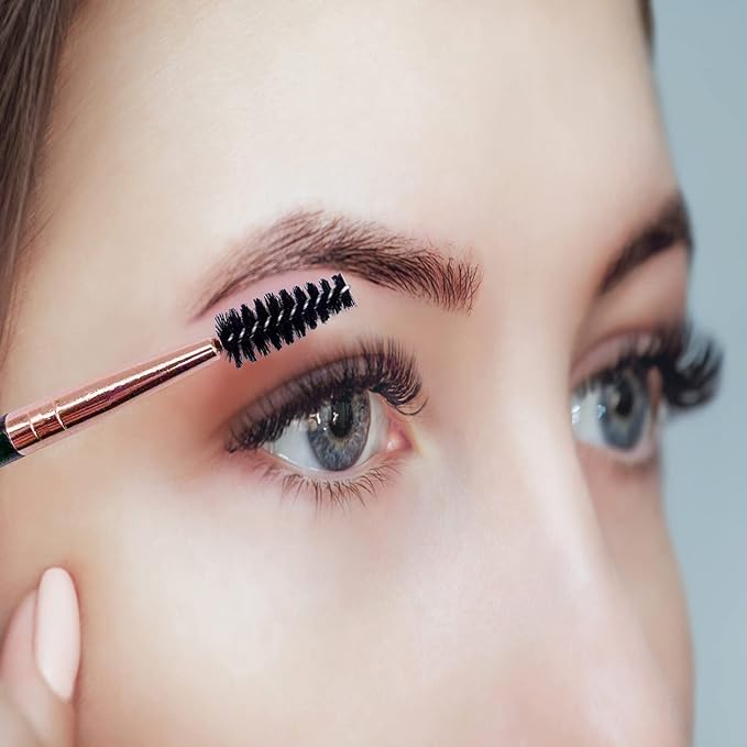 Eyebrow Spoolies Brush Makeup Mascara Wands Set 20Pcs Eyelash Spooly Brushes for Extensions Applicators Reusable