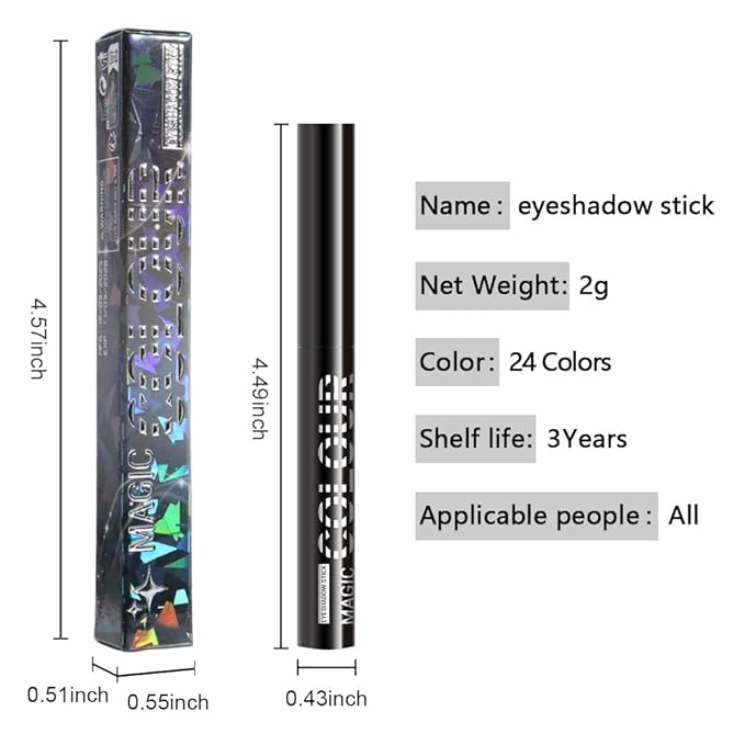 Nuetral Nude Shimmer Cream Eye Shadow Stick Makeup for Women, Bonze Nude Shimmer Matte Eye Shadow Brightener Stick for Eyes, Waterproof Eyeshadow Pencil Applicator Blendable for Eye Highlight 07