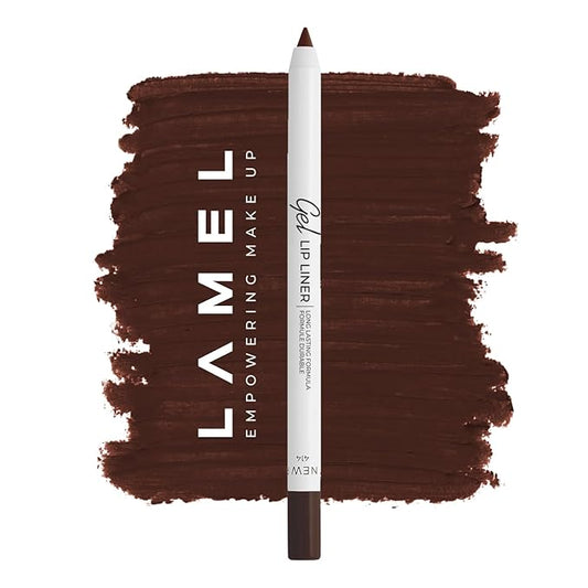 Matte Gel Lip Liner Pencil | Weightless & CreamyTexture - Sharpenable - Longwear & Waterproof - High Pigmented & Flawless Finish - Cruelty-free & Paraben-Free - 414, 1,7g/0.05oz. (Intense Brown)