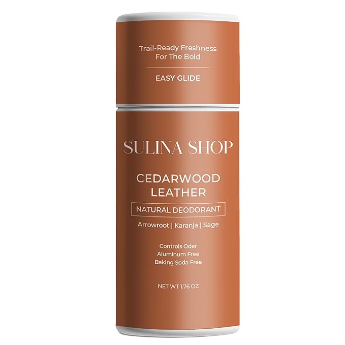 Natural Cedarwood Men Deodorant - Aluminum-Free & Baking Soda Free, 24-Hour Odor Protection, Eco-Friendly with Cedarwood Scent