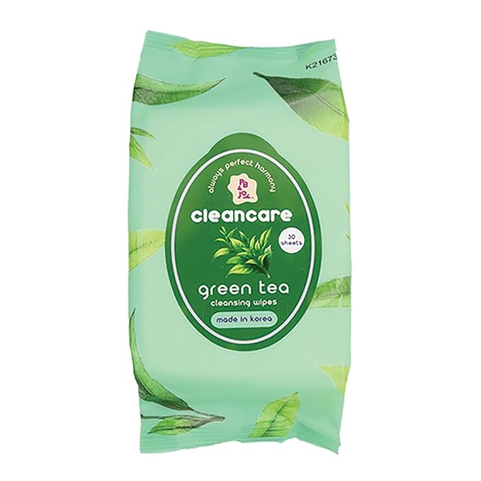 PB & JAY Cleancare Cleansing Wipes – 30 Count – Makeup Remover for Balanced, Refreshed Skin – Hydrating Korean Face Wipes for Sensitive Skin (Green Tea)