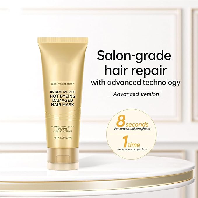 Hair Mask - 8s Revitalizes Hot Dyeing Damaged Hair Professional Keratin Treatment Instantly Smooths Frizz Daily Care Perm And Dye Repair Conditioner - 70 ml