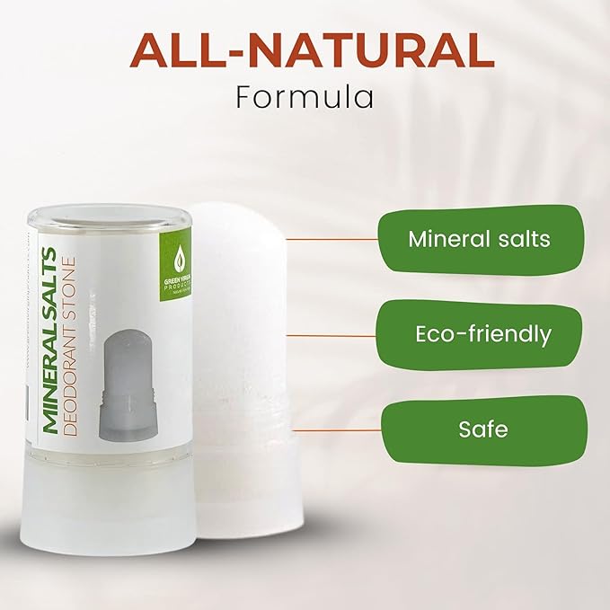 | 100% Pure Deodorant Stone | All Natural Mineral Salts Deodorant Stone
