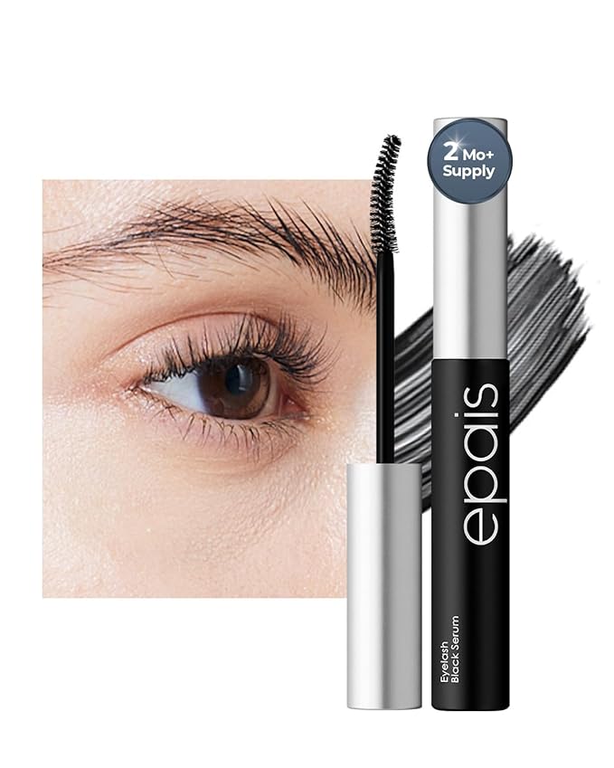 EPAIS Eyelash Black Tinted Serum, Jumbo Size 15ml/0.5fl.oz - Safe & Gentle Lashes Care Infused Black Mascara for Longer, Thicker, Peptides, Biotin, Non-Prostaglandin, Paraben-Free