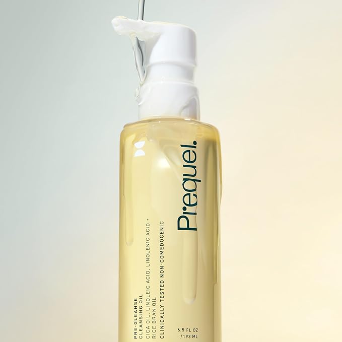 Skin Pre-Gleanse Oil Cleanser for Face. Double Cleansing Oil Skincare for Women with Cica and more. Non-Comedogenic Makeup Remover. Unscented Gentle Formula For All Skin Types. 6.5oz