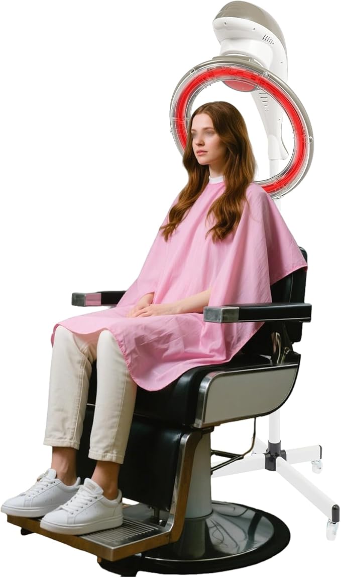 Stand Hair Dryer, Gray 360° Rotating Hair Color Processor 950W, Professional Salon Drying Perming Machine, Hair Dyeing, Oil Treatment, Hair Drying, Heating, Perm Styling for Salon SPA (Gray)
