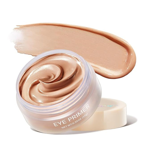 Eyeshadow Primer Base Long-Lasting Cream Eye Makeup Primer Matte, Waterproof Eye Base for Vibrant, Eyeshadow Concealer For All Skin Type, 0.35oz/count, Tan with Medium Coverage