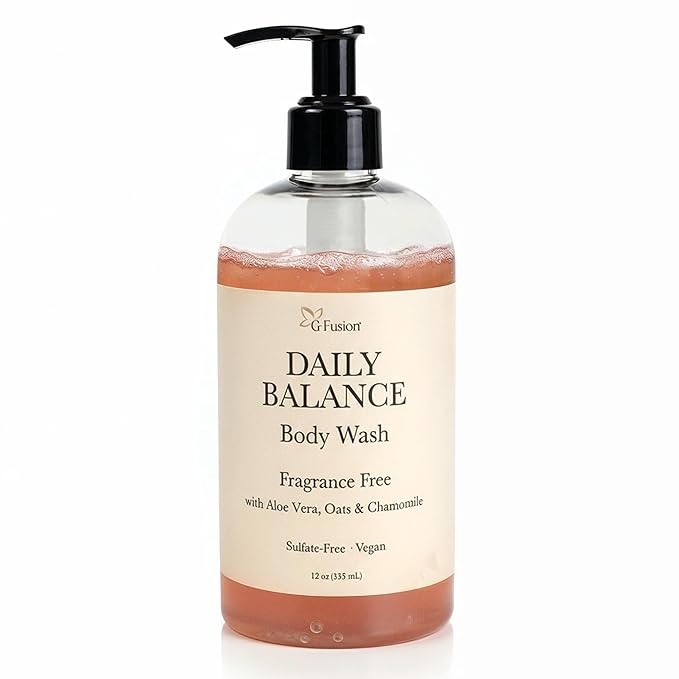 Daily Shower Gel Moisturizing Body Wash - Natural Fragnance Free Body Wash - Shower Gel For Dry & Sensitive Skin - Kids Soap - Organic, Vegan, Sulfate-Free - Bath Gel - Bath Soap with Oats