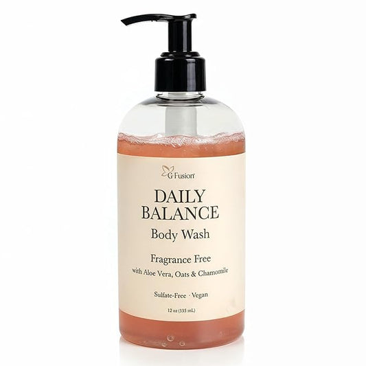 Daily Shower Gel Moisturizing Body Wash - Natural Fragnance Free Body Wash - Shower Gel For Dry & Sensitive Skin - Kids Soap - Organic, Vegan, Sulfate-Free - Bath Gel - Bath Soap with Oats