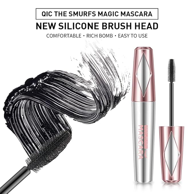 My Amazing Lashes Mascara,NEW 4D Silk Fiber Volume And Length,Waterproof & Sweatproof Long Lasting,Create Natural Look Of Lash Extensions (Black, 1PC)