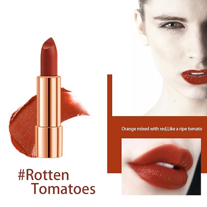 Matte Lipstick Makeup Set for Women - 3pcs Long Lasting Velvet in Glamour Chain Bag, Non-Stick Cup Red, Not Fade Waterproof, Lip Kit Gift Set