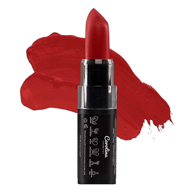 Plant-Based Moisturizing Lipstick - The Power of Red Shade 0.15oz- Hydrating with Cocoa Oil, Gluten-Free, Vegan, Non-GMO, Paraben-Free - Lightweight Cream Texture