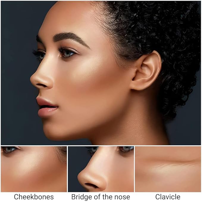Kaely 4 Color Highlighter Contour Stick,Cream Contour Palette Kit for Beginners,Bronzer Contouring Sticks,contorno maquillaje para mujer en oferta,Concealer Stick Primer Face Makeup Brightener,01+02