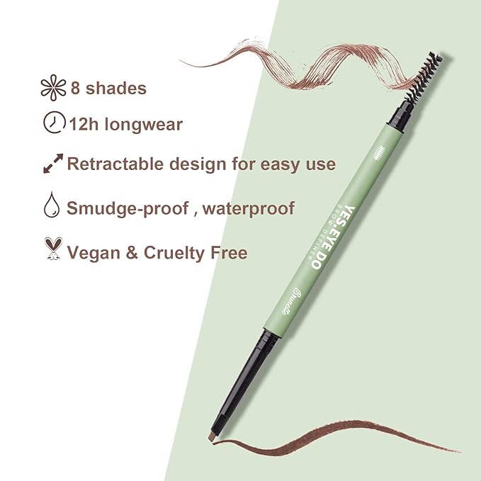 Blonde Eyebrow Pencil, Long Lasting Blonde Eyebrow Pen, Waterproof Brow Pencil for Women, Ultra Fine Brow Definer for Natural Eyebrow Lamination Look, YES.EYE DO