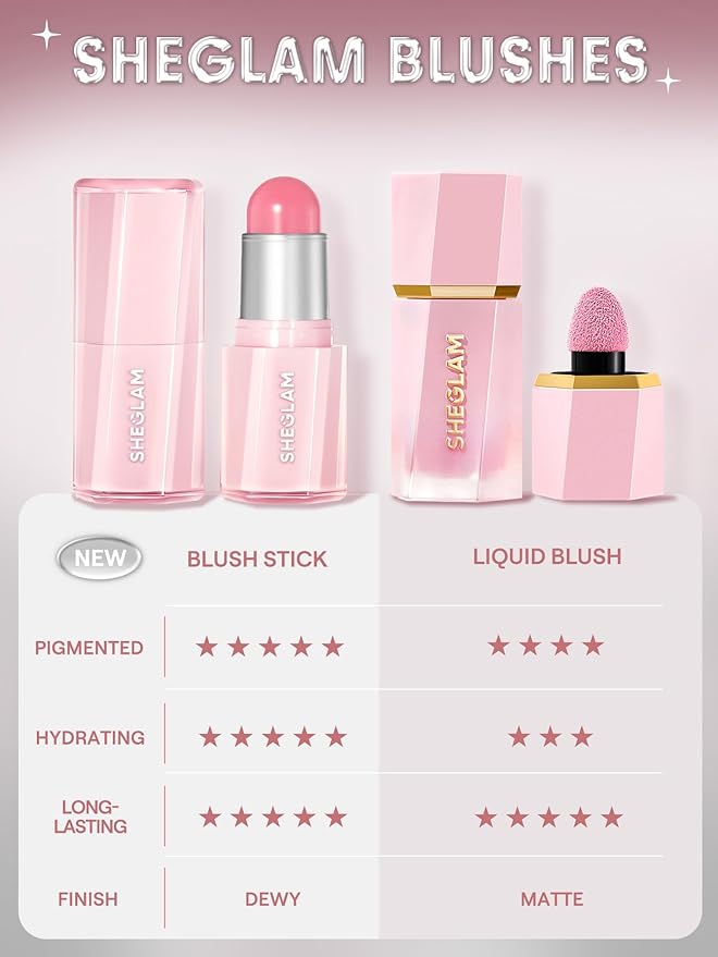 SHEGLAM Buttery Bliss Blush Stick Cream Milk Makeup Blush-Hush Hush