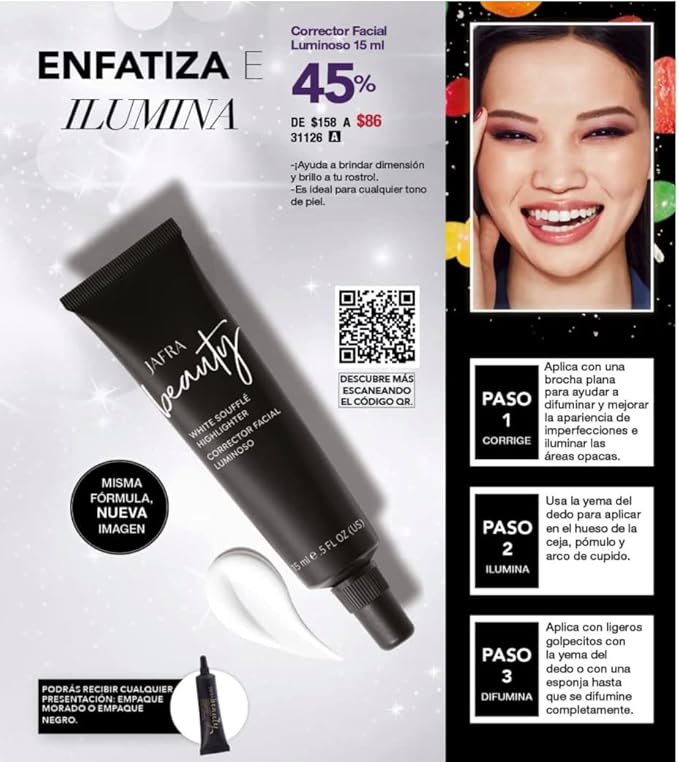 Jafra Beauty White Souffle Highlighter .5 Oz.