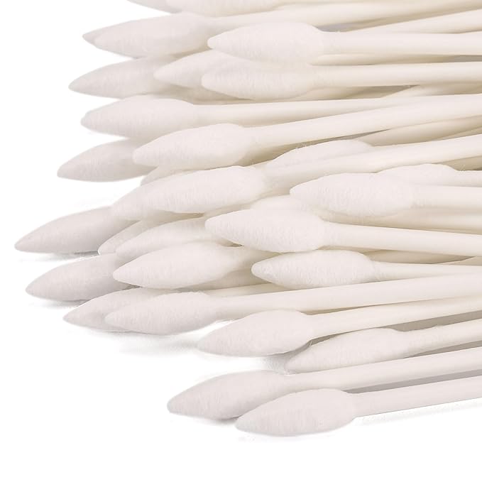 800 Count Precision Tips Cotton Swabs 3" Double Pointed Tip Ear Swabs with Paper Sticks Cotton Buds Cotton Tipped Applicators