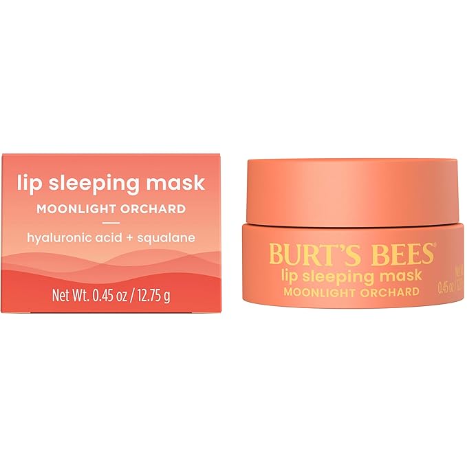Burt’s Bees Back To School Dorm Essentials, Moonlight Orchard Lip Sleeping Mask, With Hyaluronic Acid and Squalane Moisturizer To Instantly Hydrate Lips, Overnight Lip Mask, Lip Treatment, 0.45 oz.