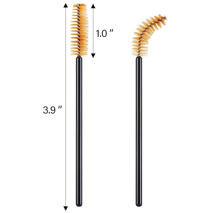 1000 Disposable Mascara Wands Eyelash Brushes Spoolies for Eyebrow Eye Lash Extension Multicolor