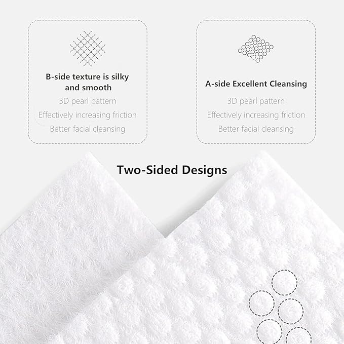 Disposable Cotton Facial Towels, 600 Count Biodegradable Soft Dry Facial Tissue, Face Drying Towels for Skin Care, Makeup Remover, Disposable Face Cloths